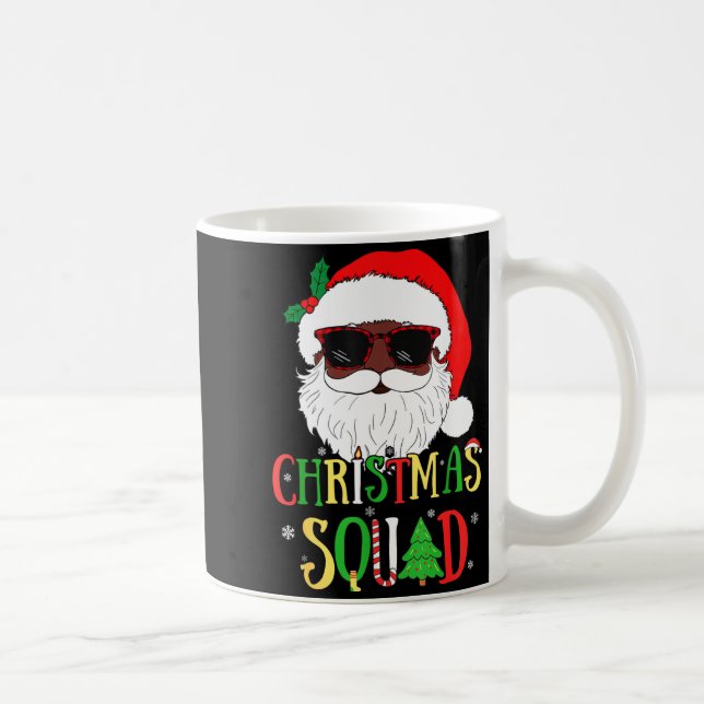 Santa Christmas Squad Black Men African American P Coffee Mug (Right)