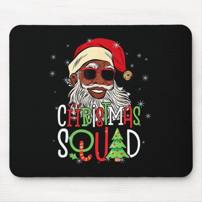 Santa Christmas Squad Black Men African American P Mouse Pad (Front)