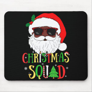 Santa Christmas Squad Black Men African American P Mouse Pad