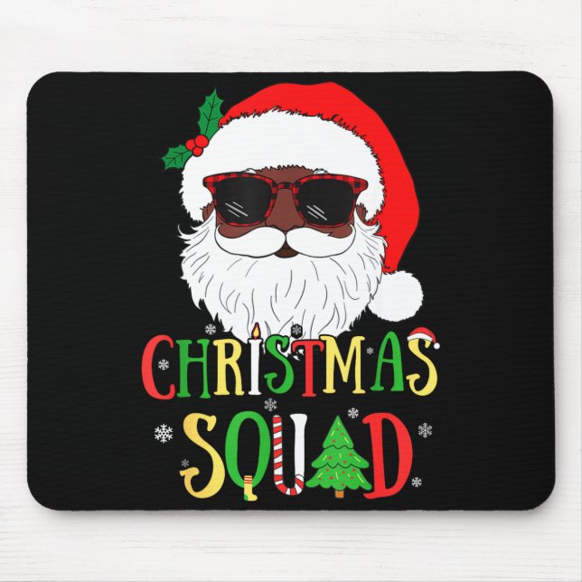 Santa Christmas Squad Black Men African American P Mouse Pad (Front)