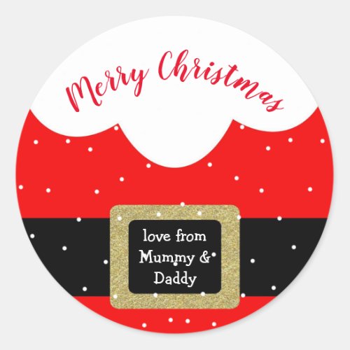 santa christmas sticker merry gift wrapping 