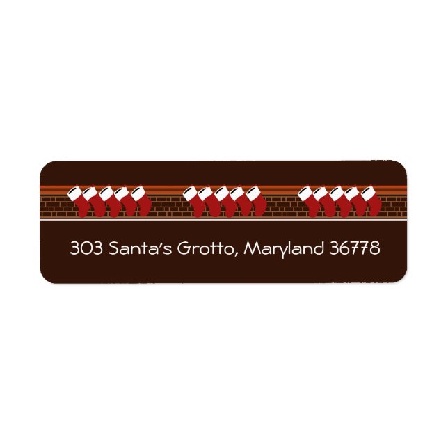 Santa Christmas Stockings Label (Front)