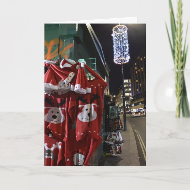 Santa Christmas Sweaters London UK Street Vendor Card (Front)