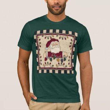 Santa Christmas T-shirt by christmas_tshirts at Zazzle