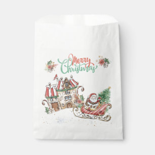 Santa Christmas Tree Favor Bag
