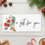 Santa Christmas Watercolor Gift Card<br><div class="desc">This design may be personalized in the area provided by changing the photo and/or text. Or it can be customized by clicking Personalize this Template and then choosing the click to customize further option and delete or change the color of the background, add text, change the text color or style,...</div>