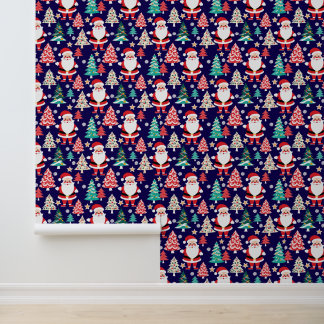 Santa Christmas wonderland pattern Wallpaper