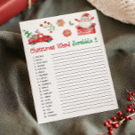 Santa Christmas Word Scrabble Game Holiday Card<br><div class="desc">Add a festive twist to a classic with our Christmas Scrabble Printable! Perfect for word lovers and families looking for a cozy Christmas activity.

76SE A</div>
