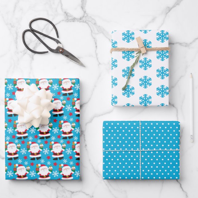 Santa Christmas Wrapping Paper Sheets (Front)