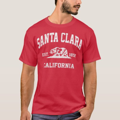 Santa Clara California CA vintage State Athletic s T_Shirt