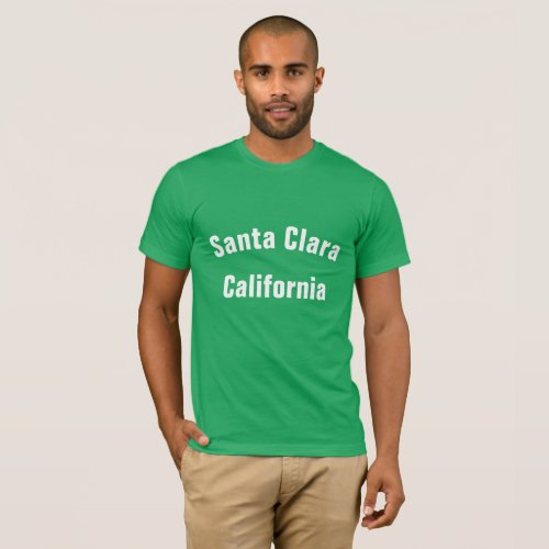 Santa Clara california name of city with curve T_Shirt