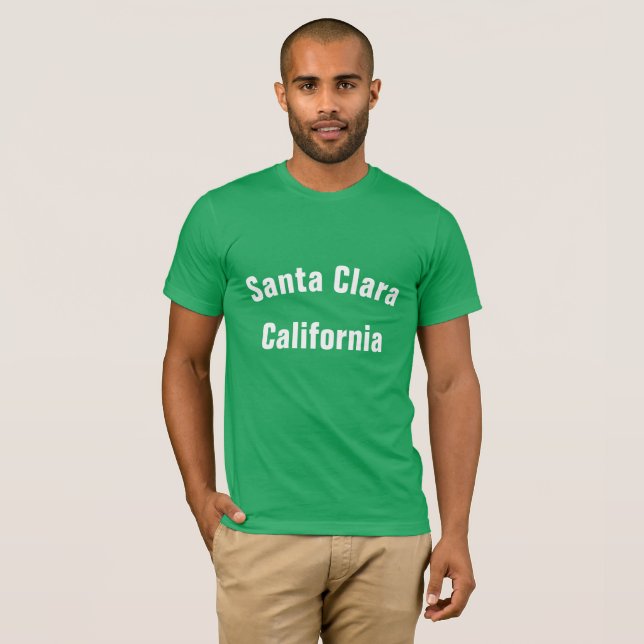 Santa Clara california name of city with curve T-Shirt (Front Full)