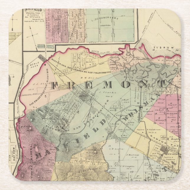 Santa Clara Co 1 Square Paper Coaster (Front)