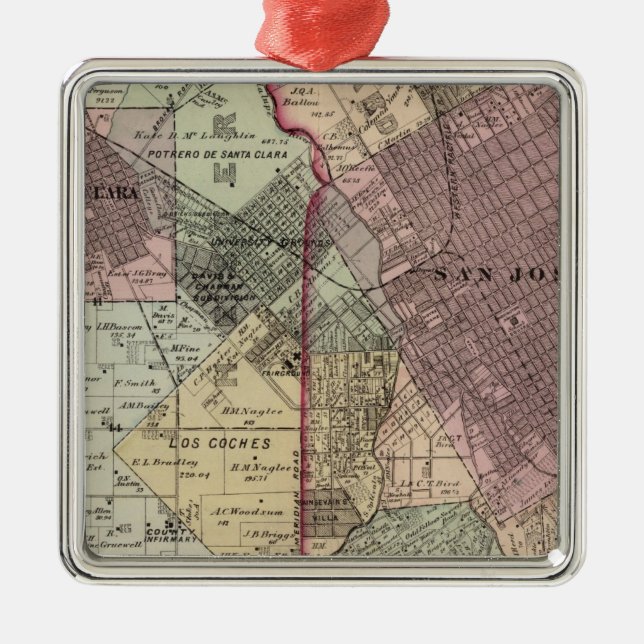 Santa Clara Co 5 Metal Ornament (Front)