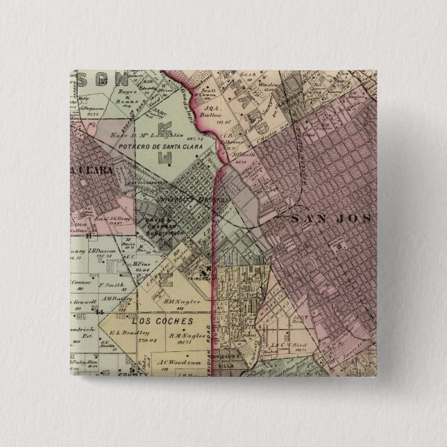 Santa Clara Co 5 Pinback Button (Front)