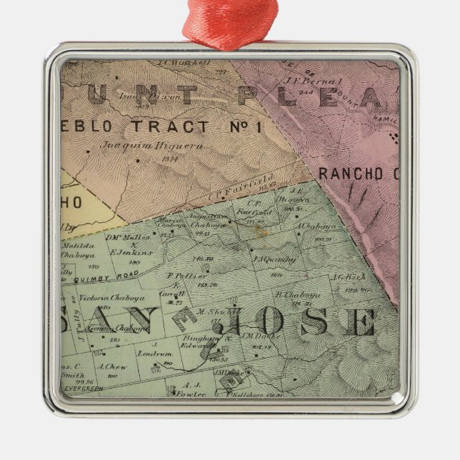 Santa Clara Co 6 Metal Ornament (Front)