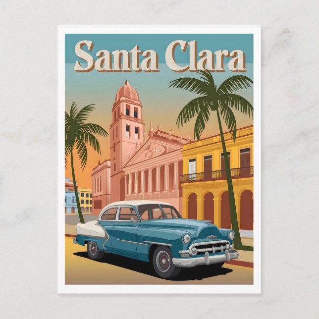 Santa Clara Cuba Vintage Postcard (Front)