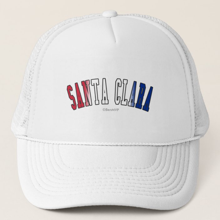Santa Clara in Cuba National Flag Colors Hat