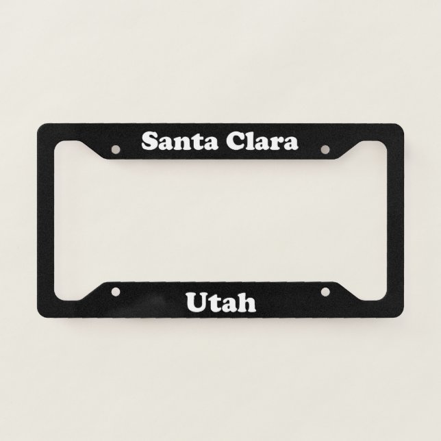 Santa Clara UT - LPF License Plate Frame (Front)