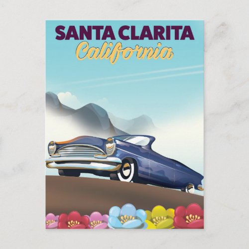 Santa Clarita California travel poster Postcard