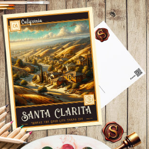 Santa Clarita, California Vintage Postcard