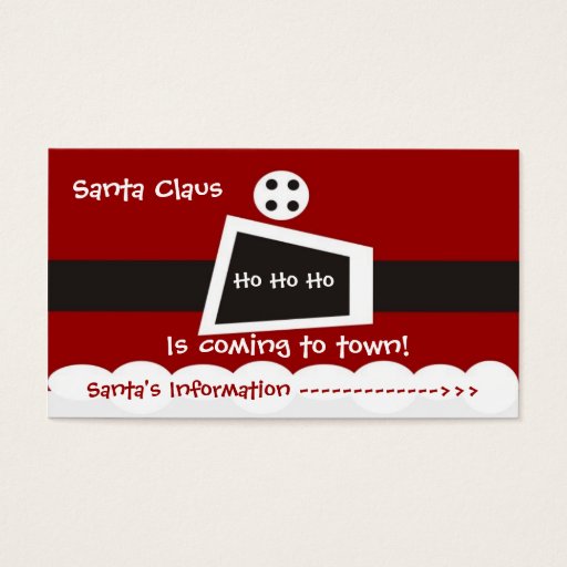 Customizable Santa Claus Business Card Templates