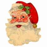 Santa Claus 1 Pin Cutout<br><div class="desc">Acrylic photo sculpture pin with a vintage image of the face of jolly old St. Nick. See the entire Holiday Buttons & Pins collection in the PARTY FAVORS section.</div>