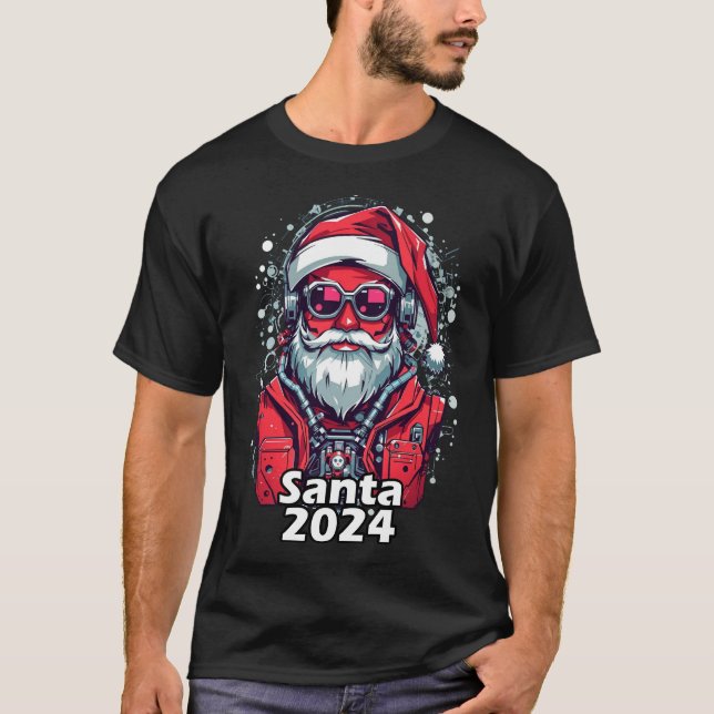 Santa Claus 2024 New Year T-Shirt (Front)
