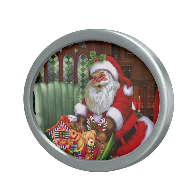 Santa Claus 2 Belt Buckle (Front Right)