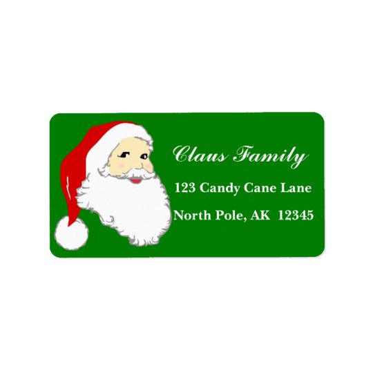 Santa Claus Address Labels Personalize Customize