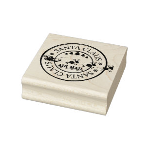 Santa Claus Air Mail Rubber Stamp
