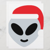 santa claus alien emoji (Front/Back)