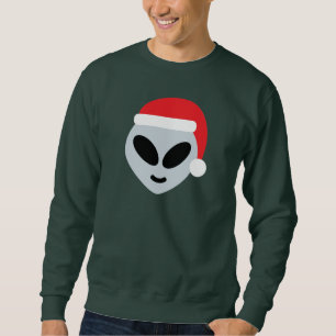 santa claus alien emoji sweatshirt
