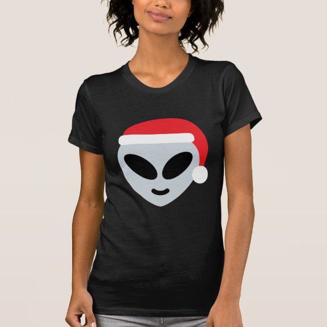 santa claus alien emoji T-Shirt (Front)