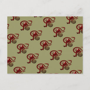 Santa Claus Alien Holiday Postcard