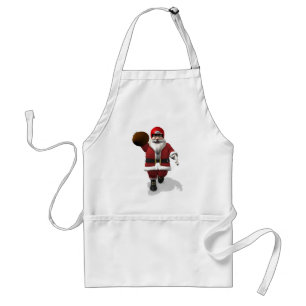 Santa Claus American Football Player Adult Apron
