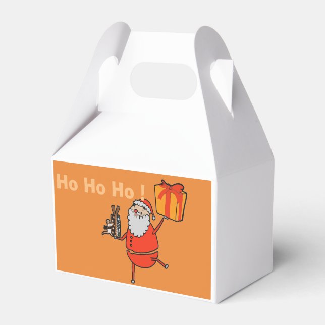 Santa Claus and a Rat Holding a Present Favor Boxes (Back Side)