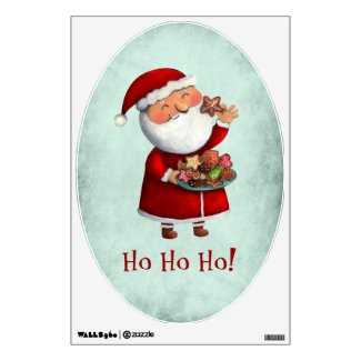 Santa Claus and Cookies Wall Stickers