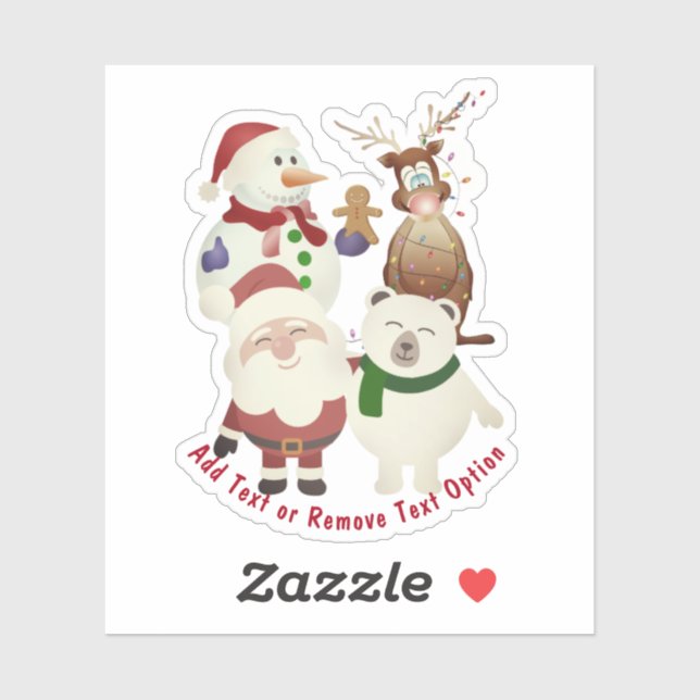 Santa Claus and Friends Christmas Sticker (Sheet)