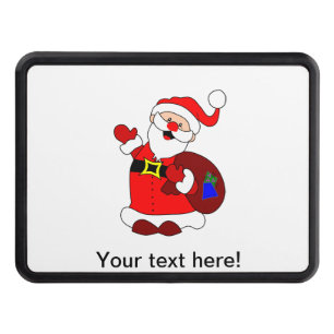 Santa Claus and gift bag clipart Tow Hitch Cover