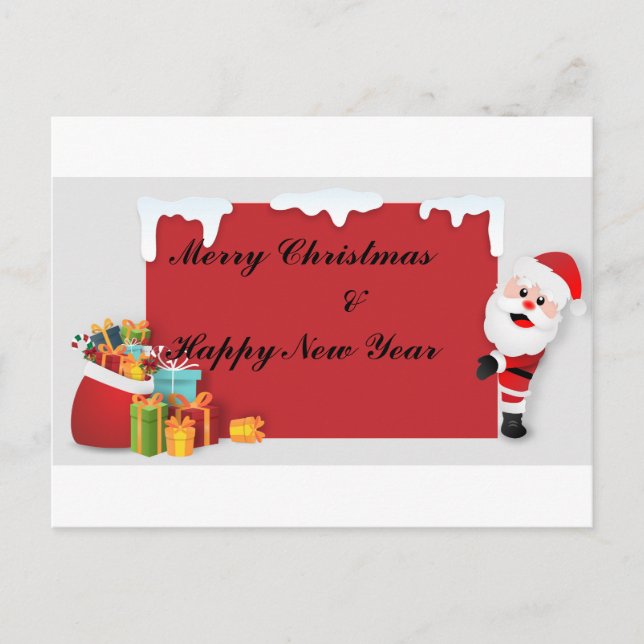 Santa Claus And Gifts Postcard (Front)