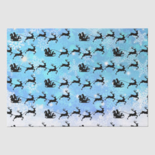 Santa Claus and his Flying Reindeer Christmas Tissue Paper