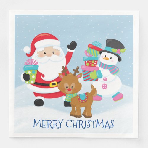 Santa Claus And His Friends Paper Napkins