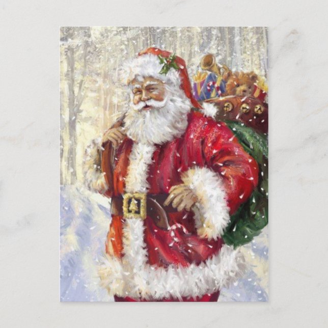 Santa Claus and his hood Postcard (Front)