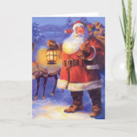 Santa Claus and his reindeer