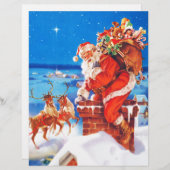 Santa Claus and His Reindeer Up On the Rooftop (Front/Back)