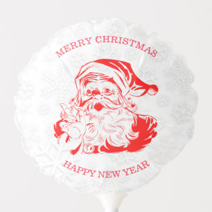 Santa Claus And Red Santa Balloon