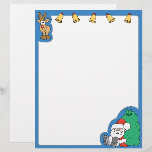 Santa Claus and Reindeer Christmas (Front/Back)