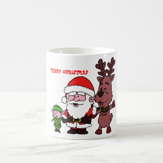 Santa Claus and Reindeer Coffee Mug
