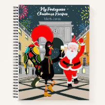 Santa Claus and Rooster Champagne Toast to New Yea
